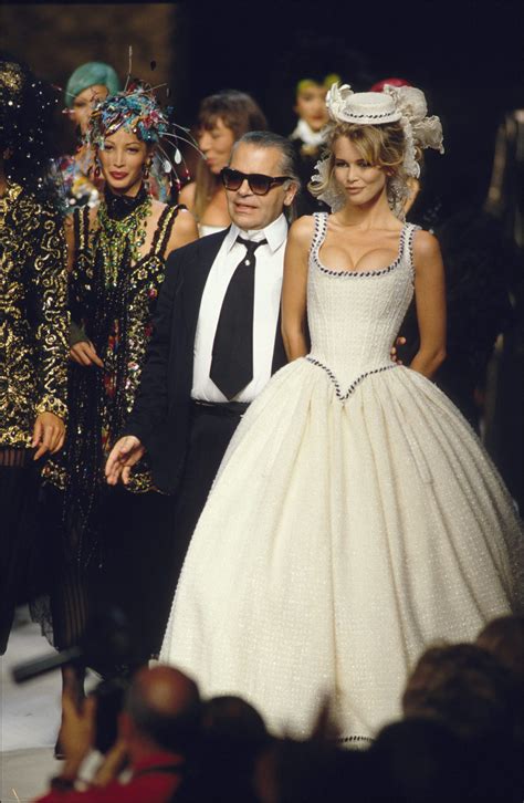 chanel 1992 white dress|Chanel runway dresses.